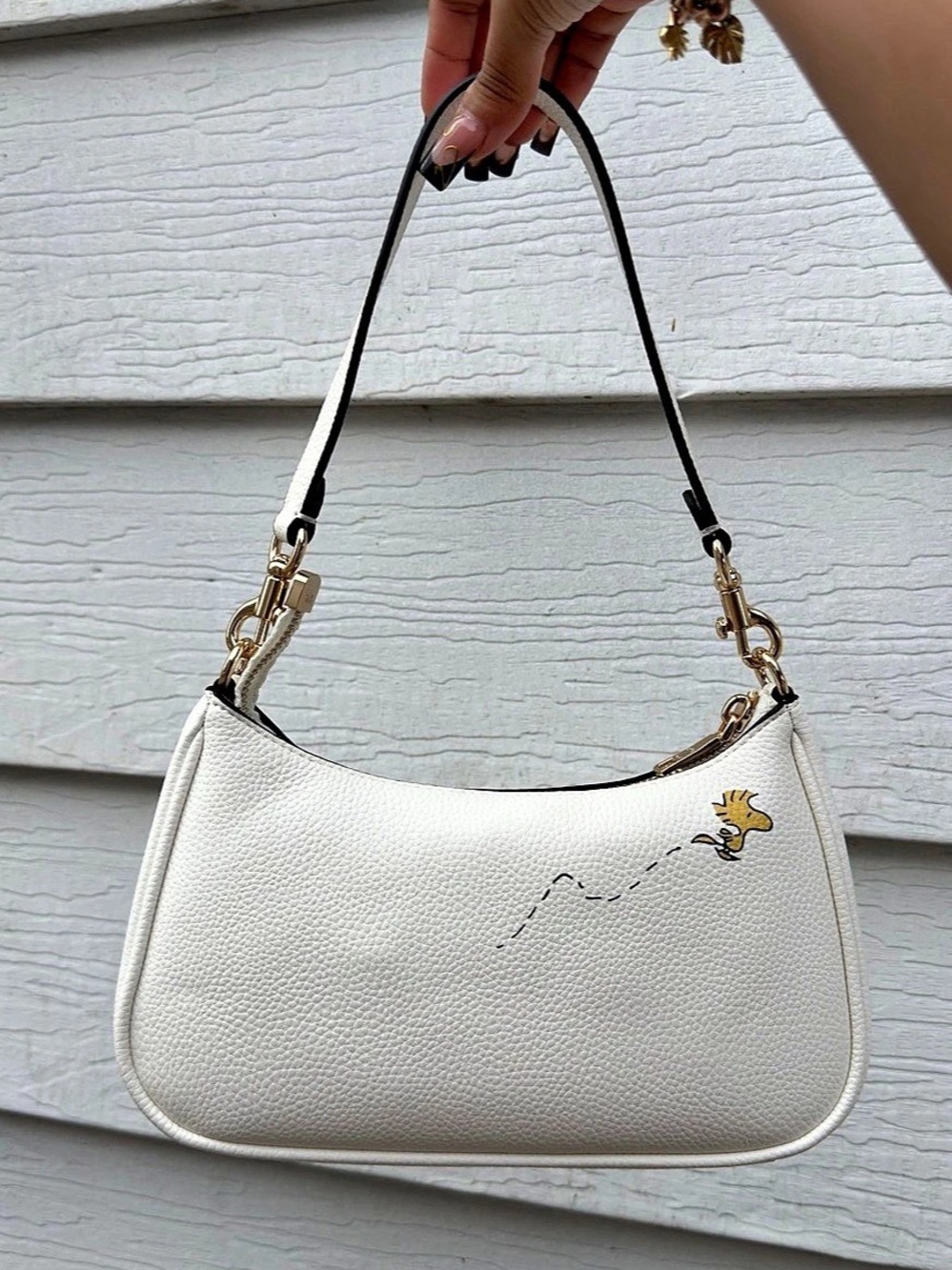 Coach White Snoopy Teri Shoulder Bag NWOT - Picture 3 of 11